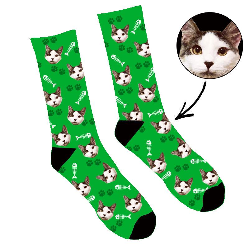 Custom Face Socks Your Cat On Socks - Make Custom Gifts