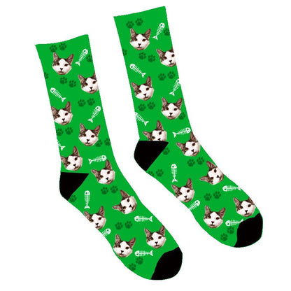 Custom Face Socks Your Cat On Socks - Make Custom Gifts