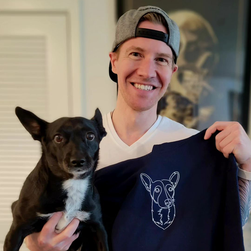Geschenke für Haustierliebhaber, individuell besticktes Sweatshirt und Kapuzenpullover