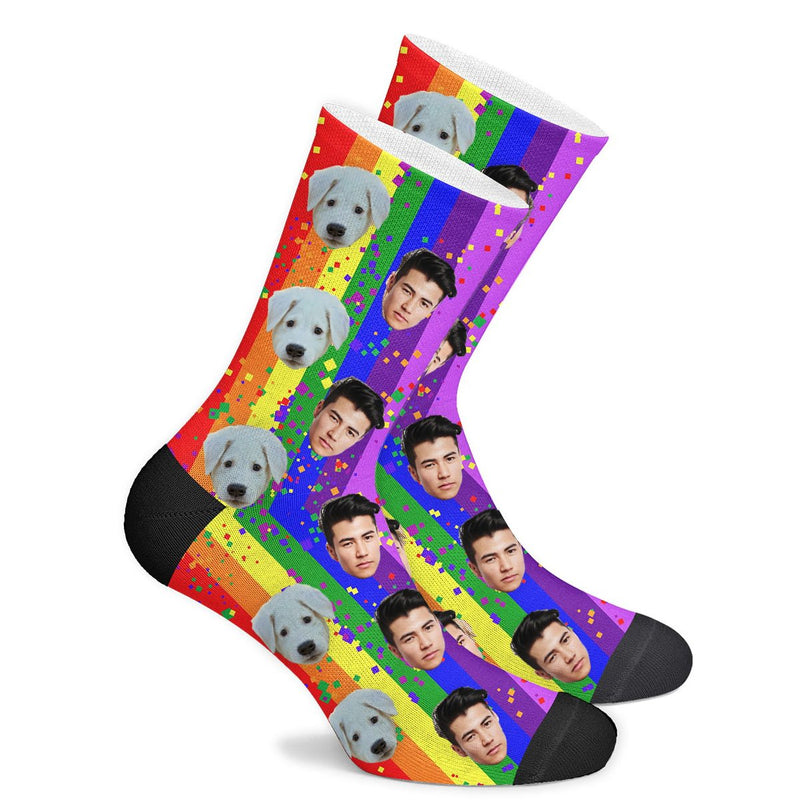 Custom LGBT Face Socks Photo Socks - Make Custom Gifts