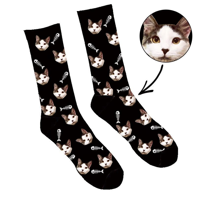 Custom Face Socks Your Cat On Socks - Make Custom Gifts