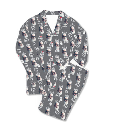 Kundenspezifischer Foto-Pyjama I Love Dad Grey