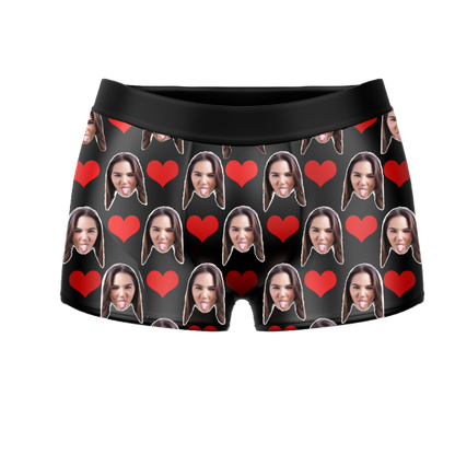 Custom Face Boxers - Heart Photo Boxer - Make Custom Gifts