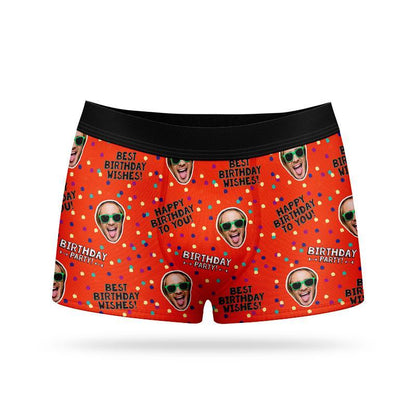 Custom Face Boxers - Happy Birthday - Make Custom Gifts