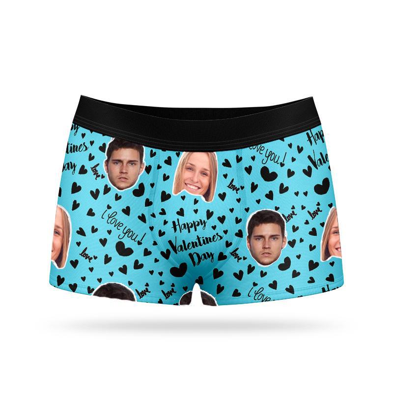 Custom Face Boxers - I Love You - Make Custom Gifts