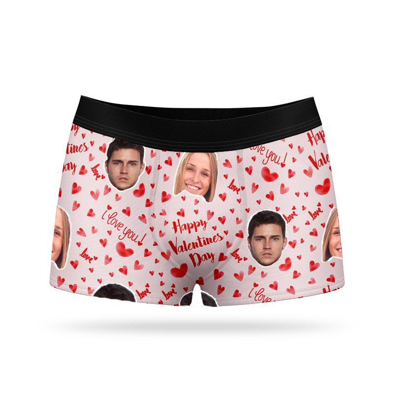 Custom Face Boxers - I Love You - Make Custom Gifts