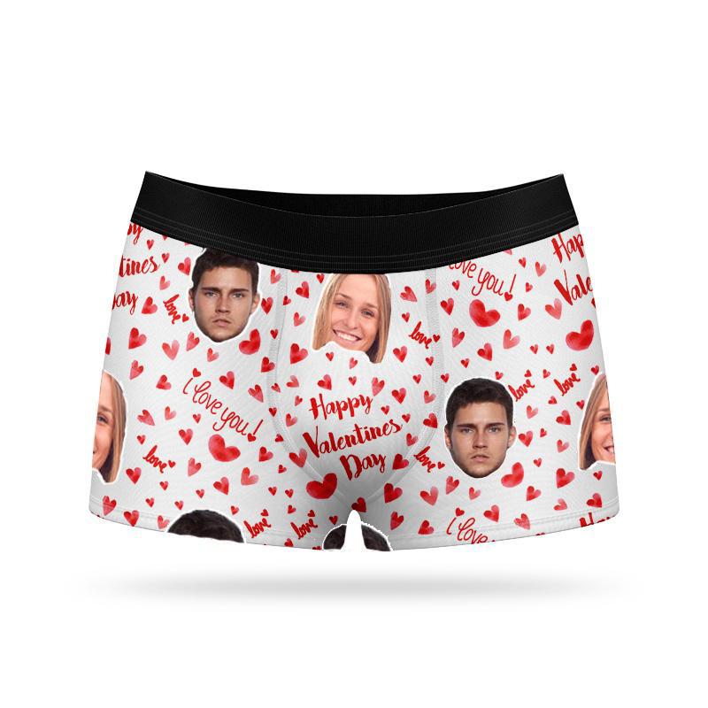 Custom Face Boxers - I Love You - Make Custom Gifts