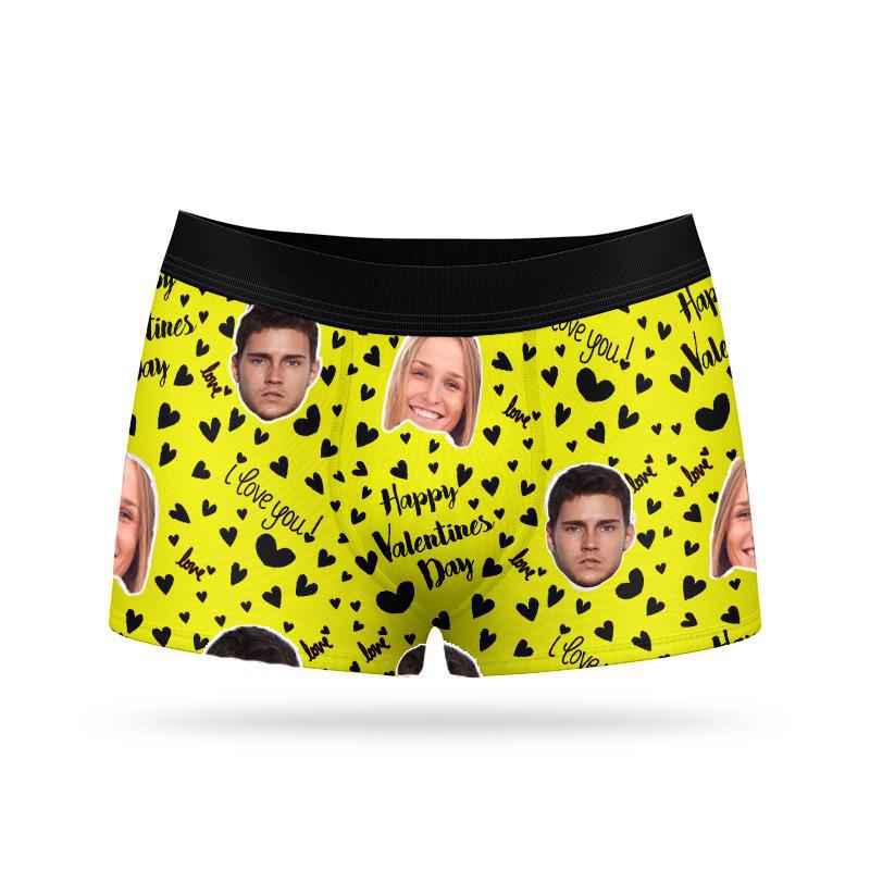 Custom Face Boxers - I Love You - Make Custom Gifts