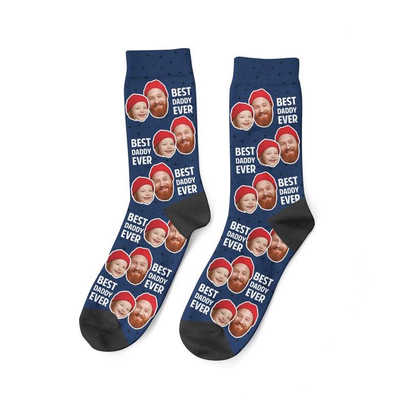 Benutzerdefinierte Best Daddy Ever Foto-Socken Benutzerdefinierter Papa
