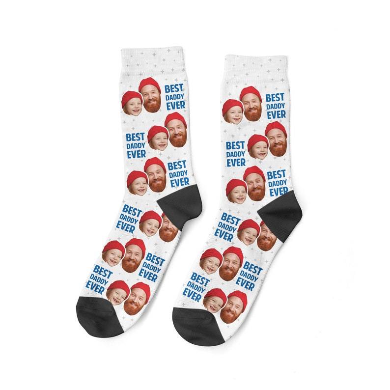 Benutzerdefinierte Best Daddy Ever Foto-Socken Benutzerdefinierter Papa
