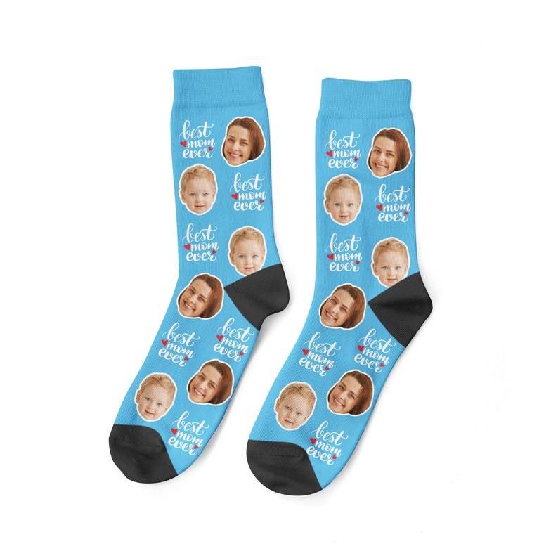Benutzerdefinierte Gesichtssocken Beste Mama aller Zeiten Socken Mama