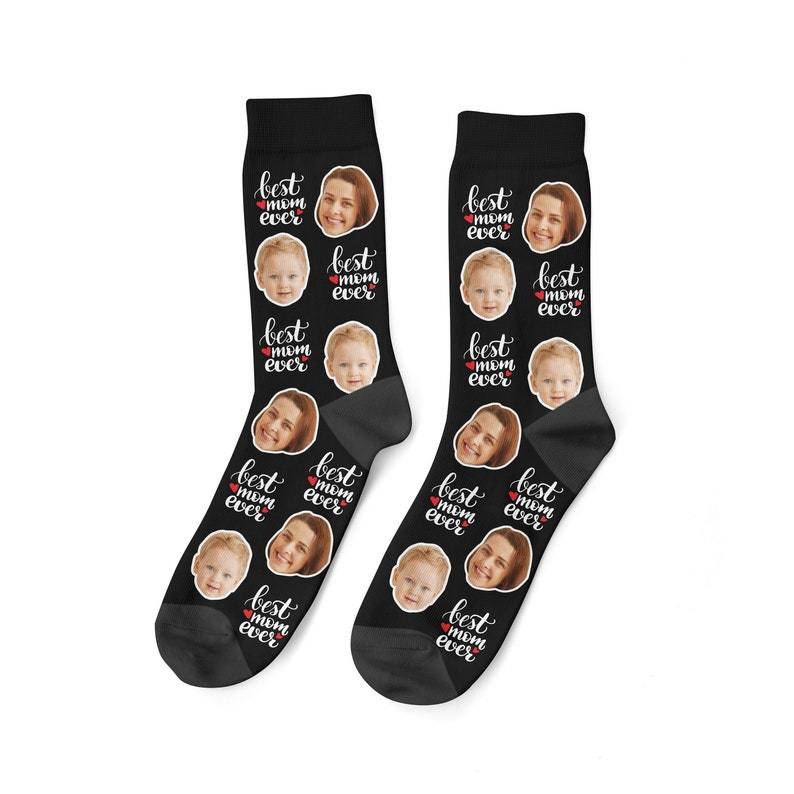 Benutzerdefinierte Gesichtssocken Beste Mama aller Zeiten Socken Mama