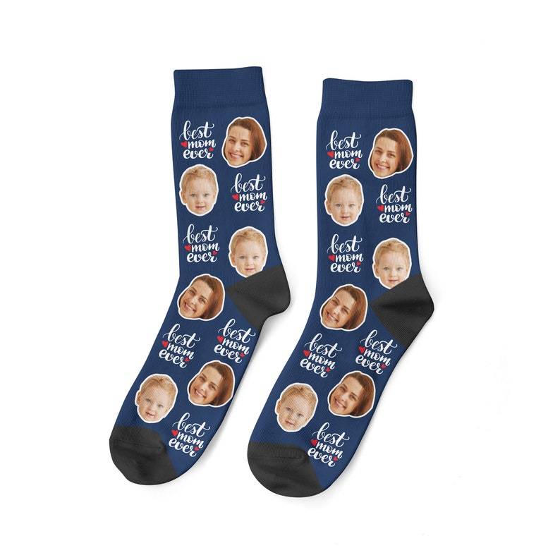 Benutzerdefinierte Gesichtssocken Beste Mama aller Zeiten Socken Mama