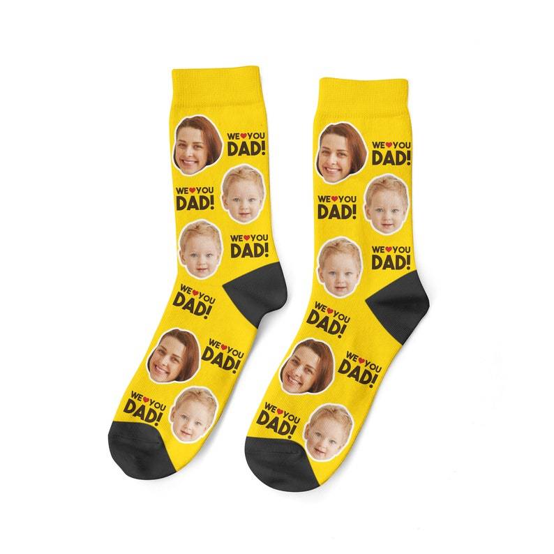 Personalisierte We Love Dad Socken personalisiertes Geschenk für