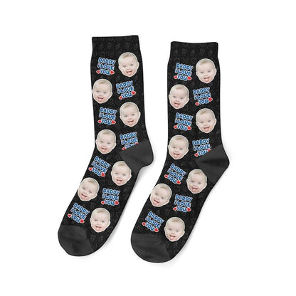 Papa ich liebe dich Socken individuelle Papa-Gesichtssocken