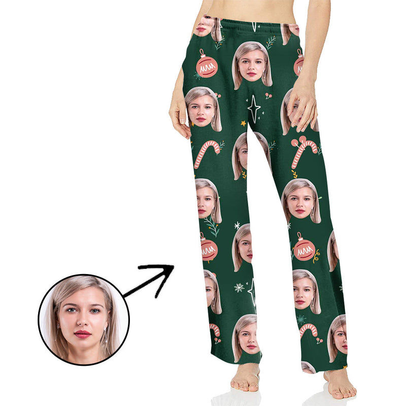 Benutzerdefinierte Foto-Pyjama-Hosen für Frauen Zuckerstange und du