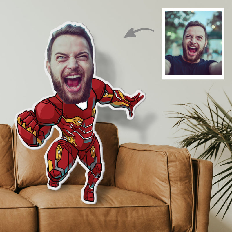 Personalisiertes Gesicht Kissen Fotokissen Kundenspezifisches Hulkbuster-Rüstungs-Kissen-Foto-Kissen