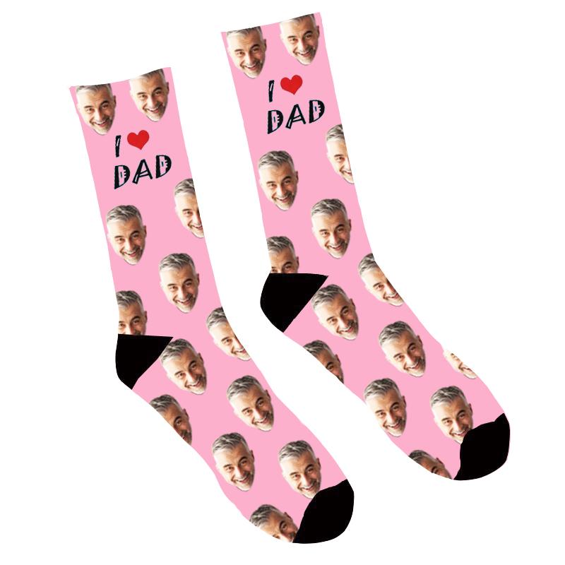 Custom Face Socks I Love Dad - Make Custom Gifts