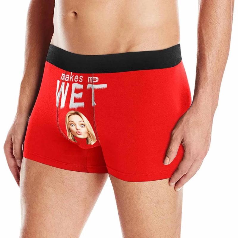 Custom Face Boxer Make Me Wet - Make Custom Gifts