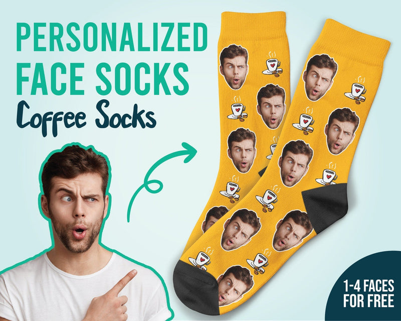 Benutzerdefinierte Kaffeeliebhaber-Socken. Kaffeesocken