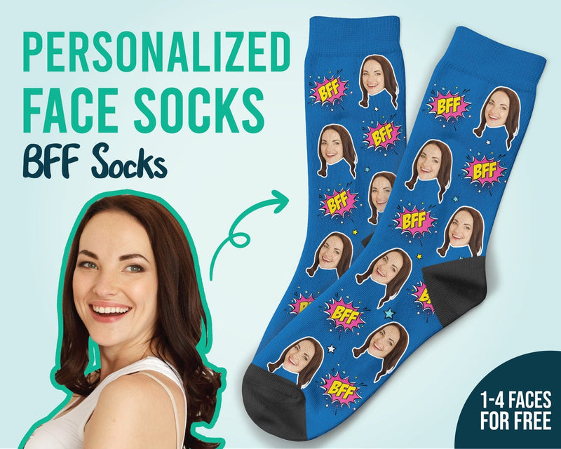 Individuelle BFF-Gesichtssocken-Geschenke für beste Freunde