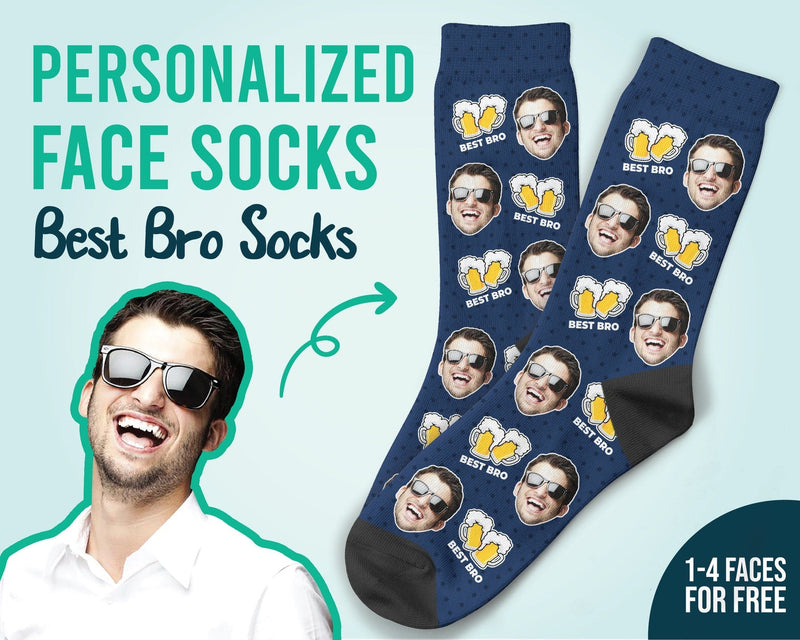 Bester Bro-Socken, individuelle Fotosocken für den besten Freund