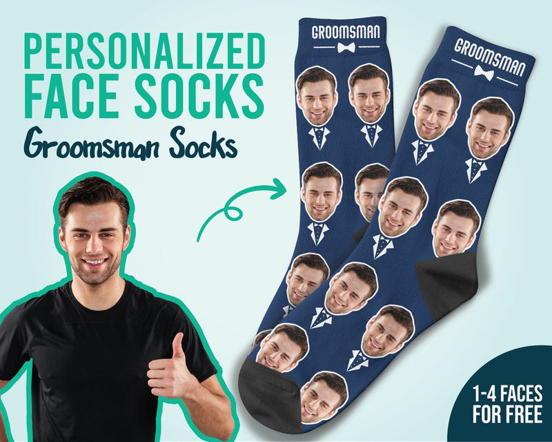 Trauzeugensocken individuelle Gesichtssocken Hochzeitsgeschenk