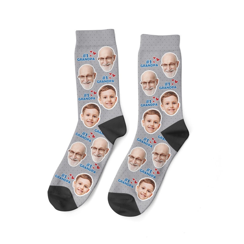 Nummer 1 Opa Socken Individuelle Gesichtssocken