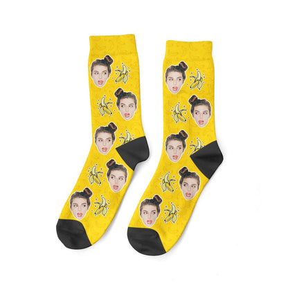 Bananensocken, individuelle Gesichtssocken, bestes personalisiertes Geschenk