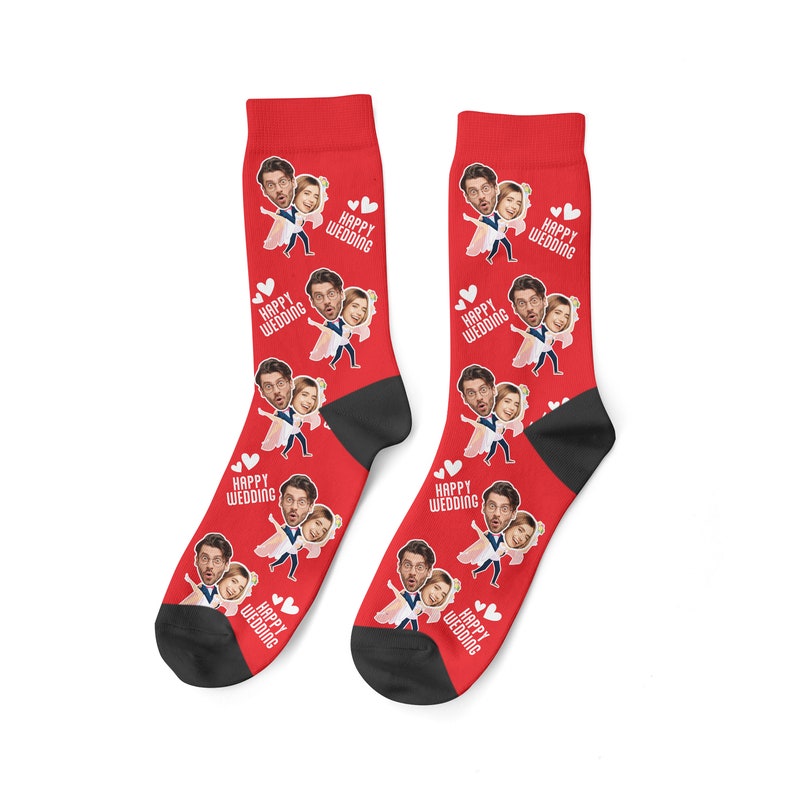 Individuelle „Happy Wedding“-Socken, Hochzeitsgeschenk-Geschenkideen