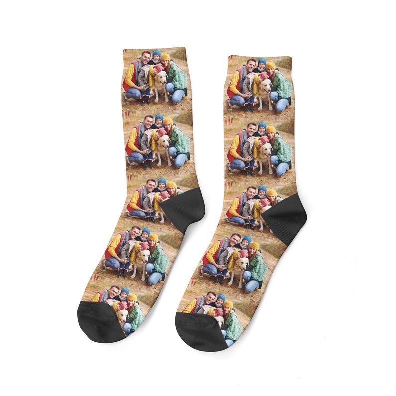 Benutzerdefinierte Fotocollage-Socken, Familiensocken, individuelles Gesicht