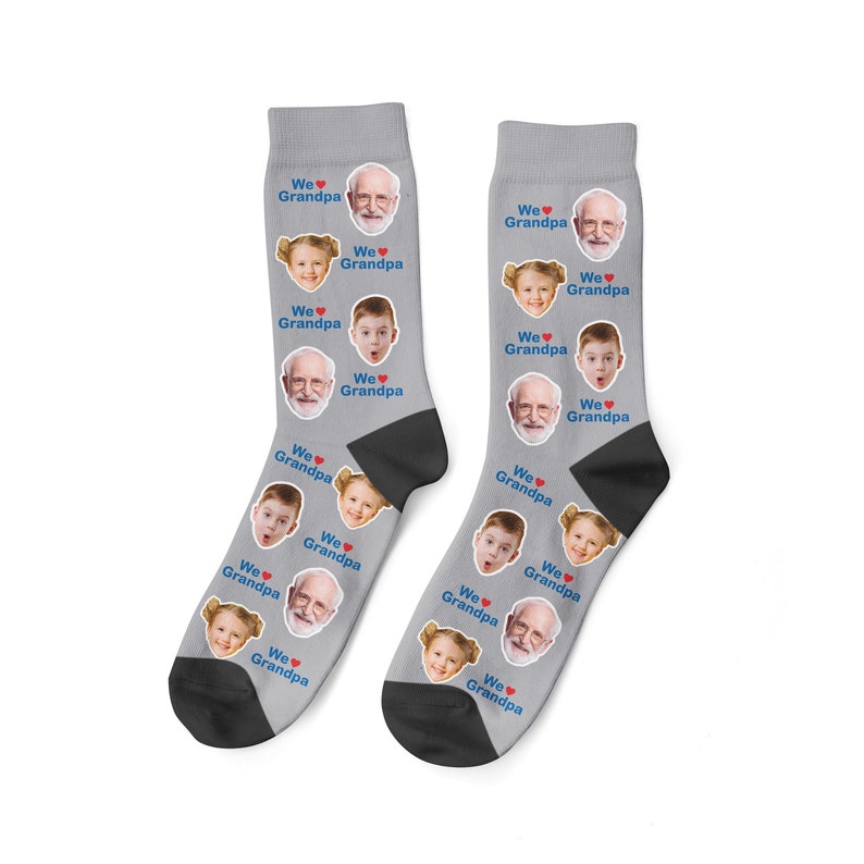 Benutzerdefinierte Gesichtssocken. Benutzerdefinierte Geschenke für Großeltern, die wir lieben