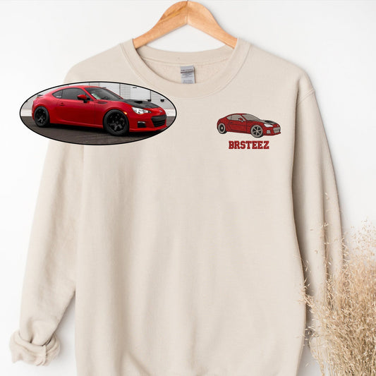Personalisiertes Sweatshirt mit Auto-Stickerei - Das perfekte Geschenk für Autoliebhaber