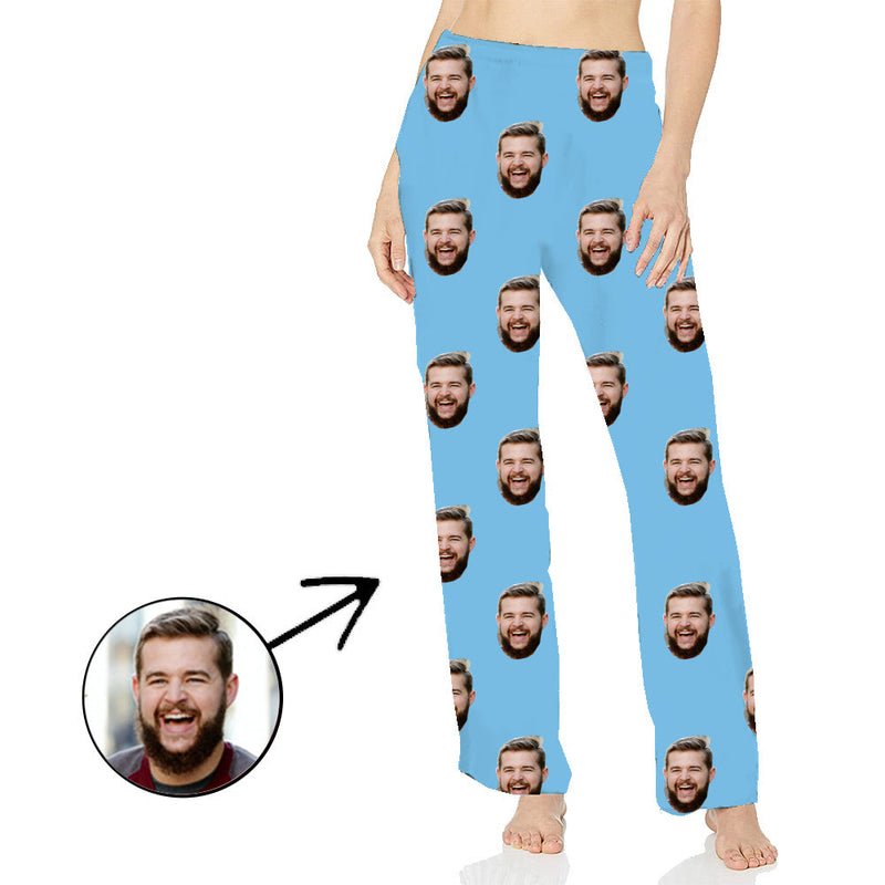 Benutzerdefinierte Foto-Pyjama-Hosen für Männer Hundepfoten-Fußabdruck Langarm-Geschenke für Weihnachten