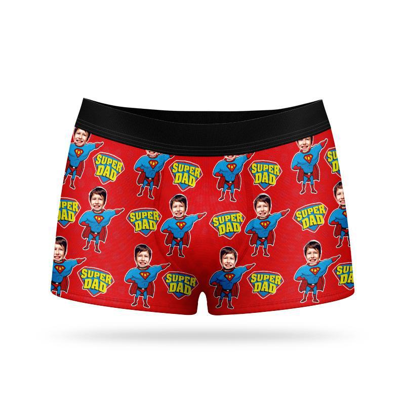 Custom Face Boxers - Super Dad - Make Custom Gifts