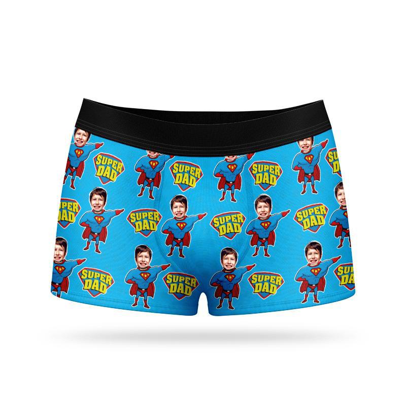 Custom Face Boxers - Super Dad - Make Custom Gifts